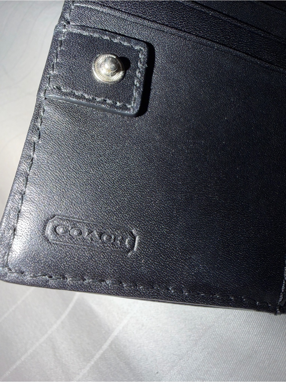 Coach Black Signature Card holder/wallet - Picture 3 of 5